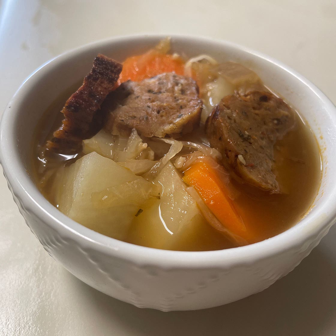 Terries Sour krout Potato Potato Soup
