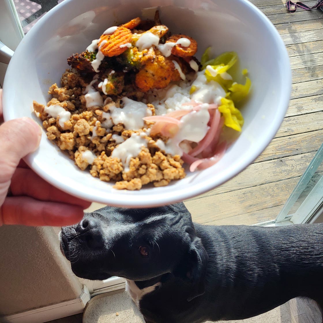 Spiced Turkey and Roasted Veggie Bowl