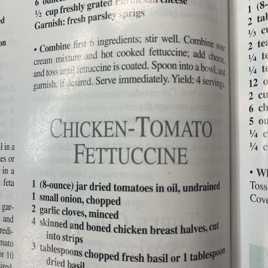 Chicken-Tomato Fettuccine 