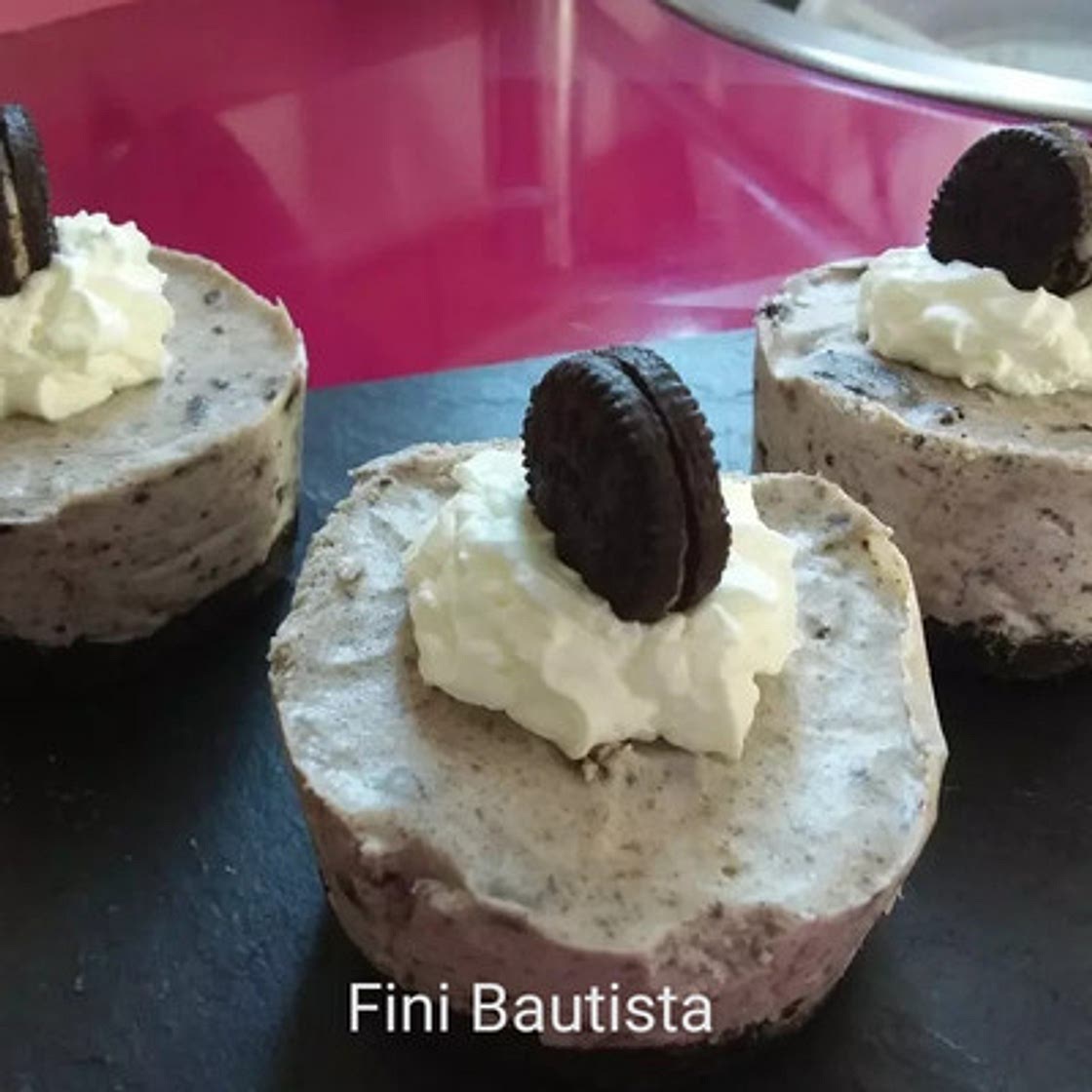 Mini cheesecake de oreo