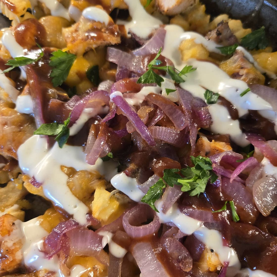 BBQ Ranch Chicken Loaded Fries