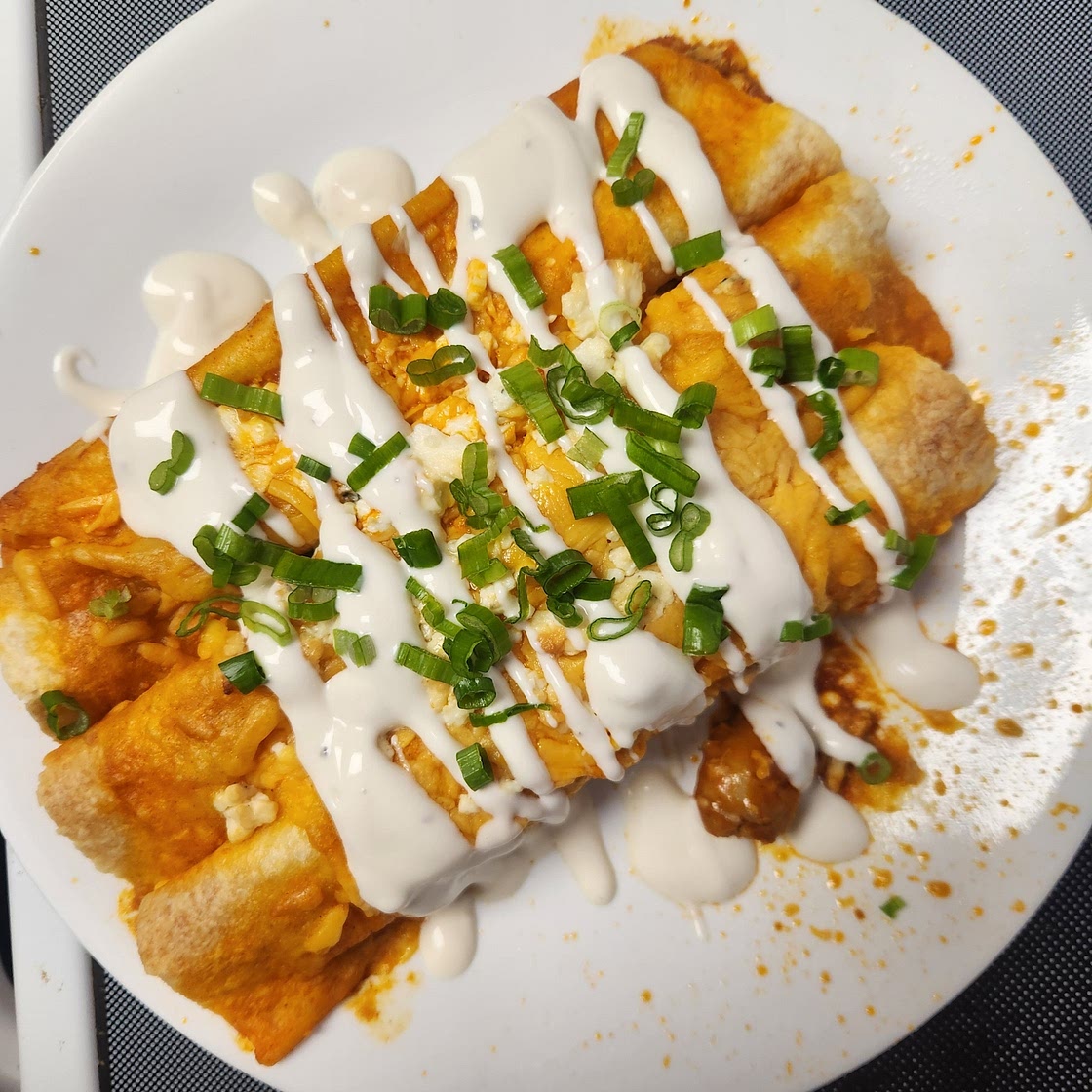 Buffalo Chicken Enchiladas
