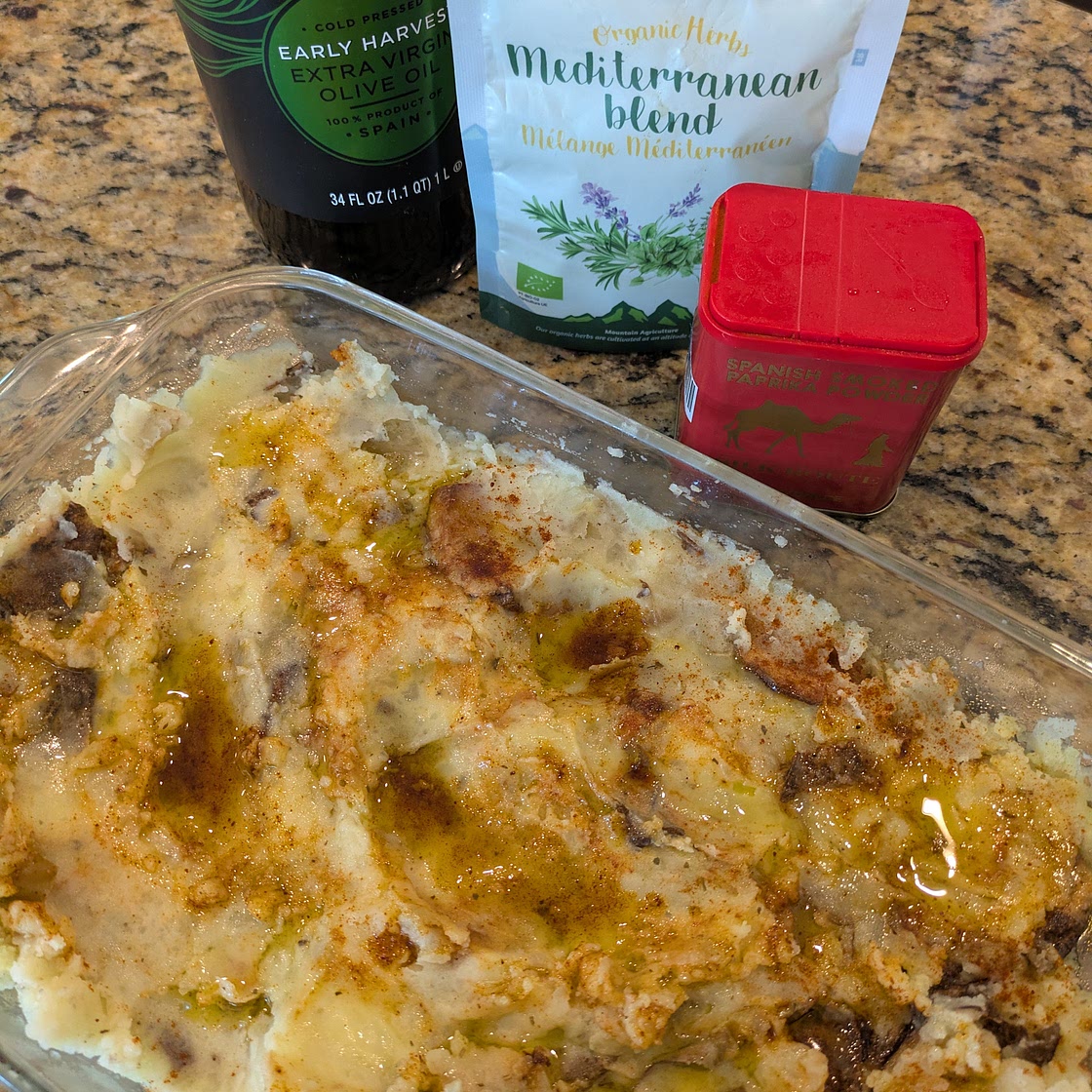 Easy oven mashed potatoes with smoked paprika