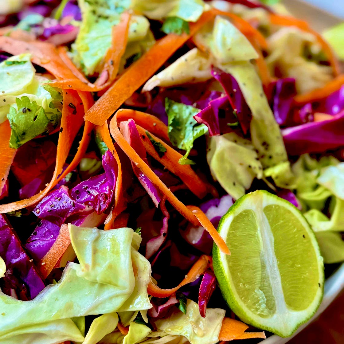 Cilantro Lime Coleslaw – Clean and Crunchy