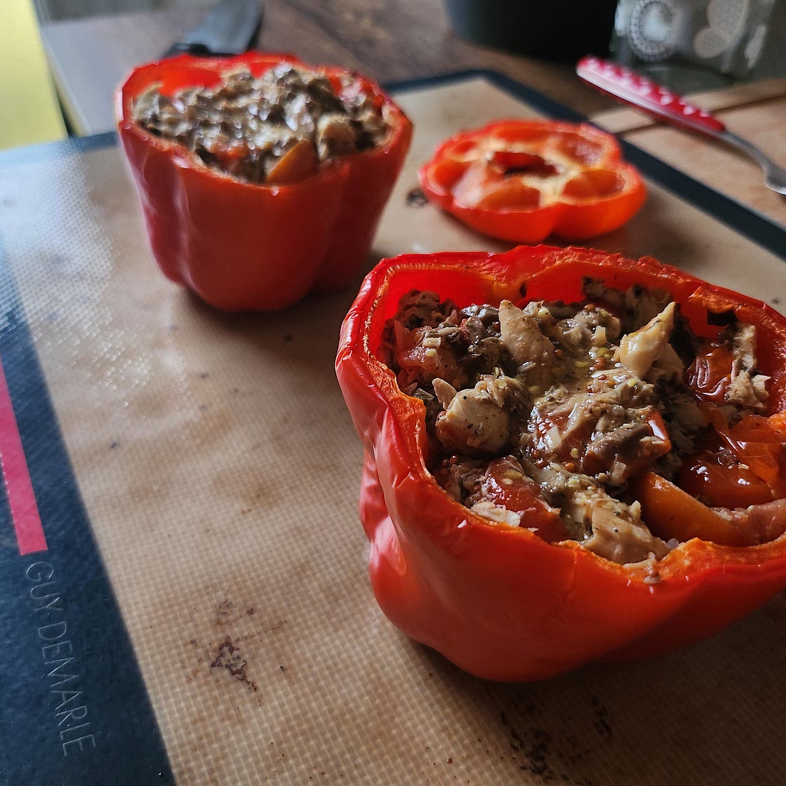 Poivrons farcie au maquereau