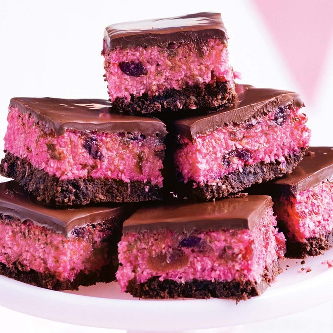 Cherry Ripe slice