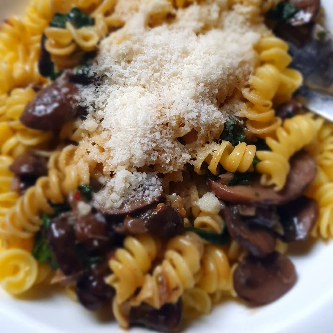 Spaghetti mit Champignons
