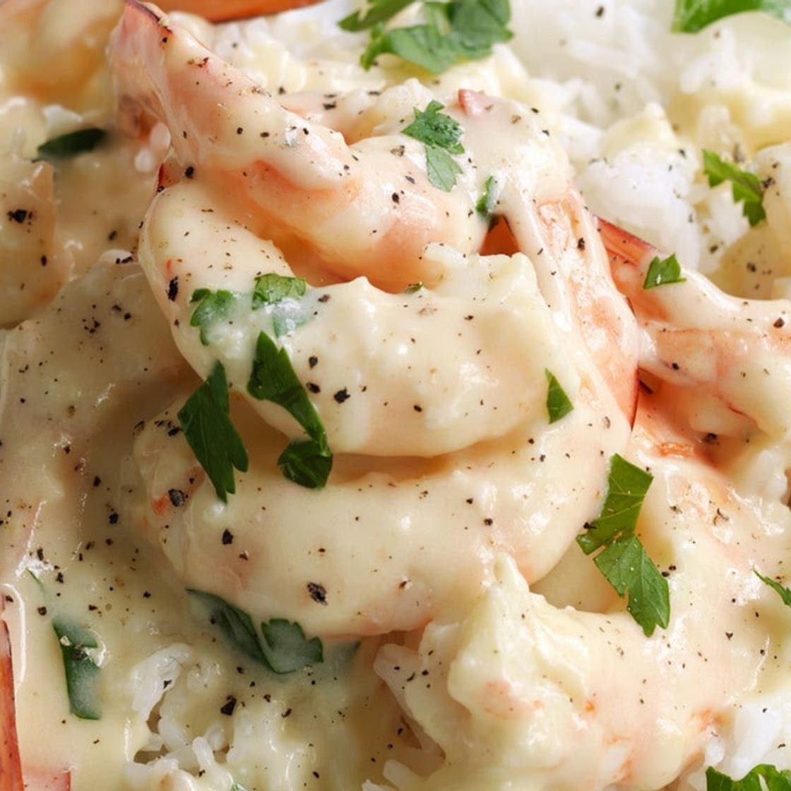 Creamy garlic prawns recipe