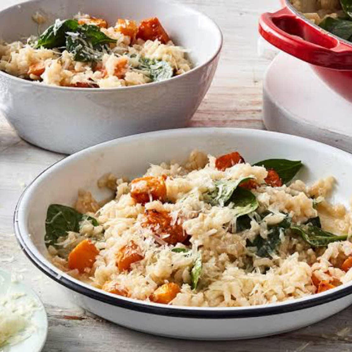 Roasted Pumpkin & Spinach Risotto