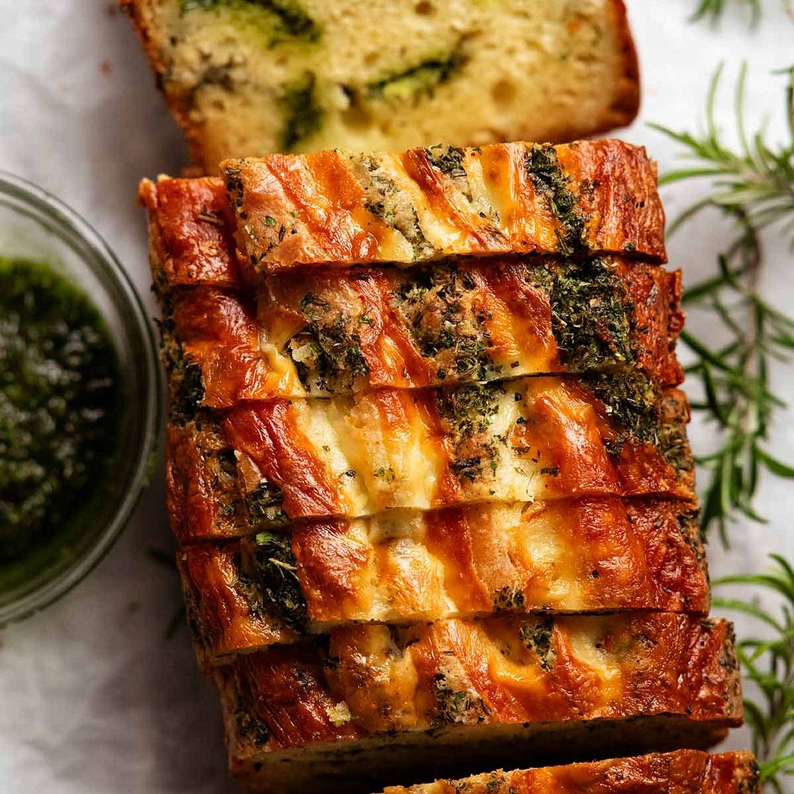 Cheese, Garlic and Herb Quick Bread (no yeast)