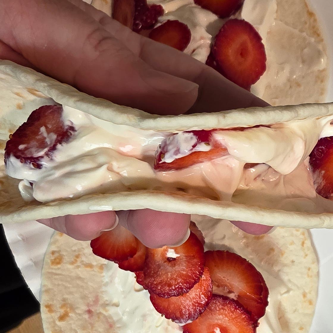 Keto Strawberry Cheesecake Dessert Wrap (Whipped Version)