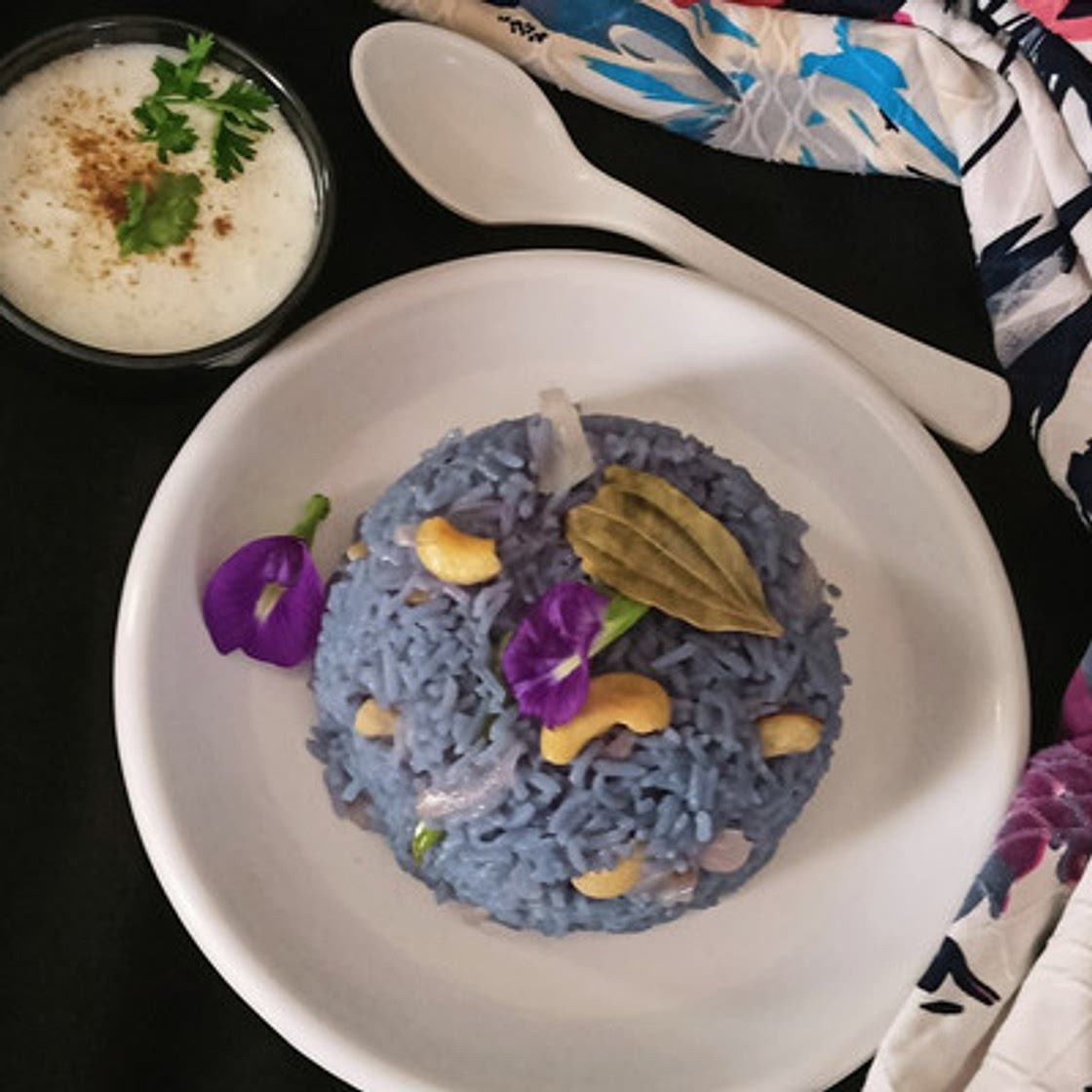 Butterfly pea flower Fried Rice