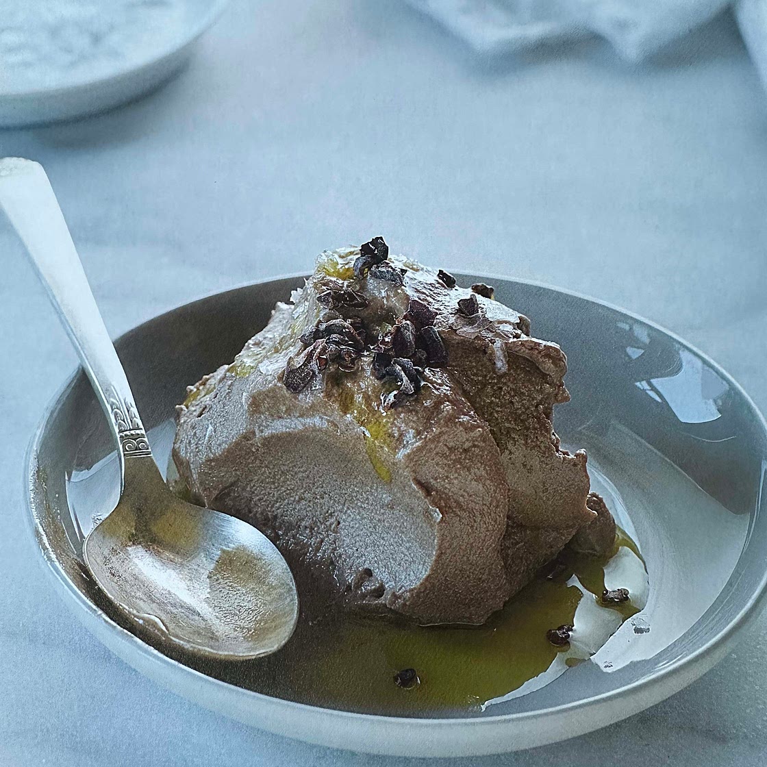 Salted Chocolate and Olive Oil Gelato