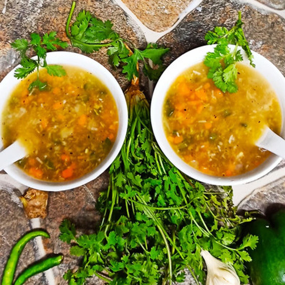 गार्लिक जिंजर सूप (garlic ginger soup in Hindi)