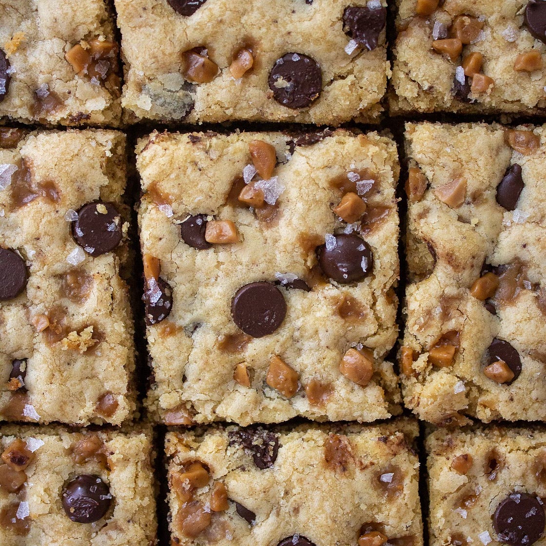 Dark Chocolate Toffee Blondies