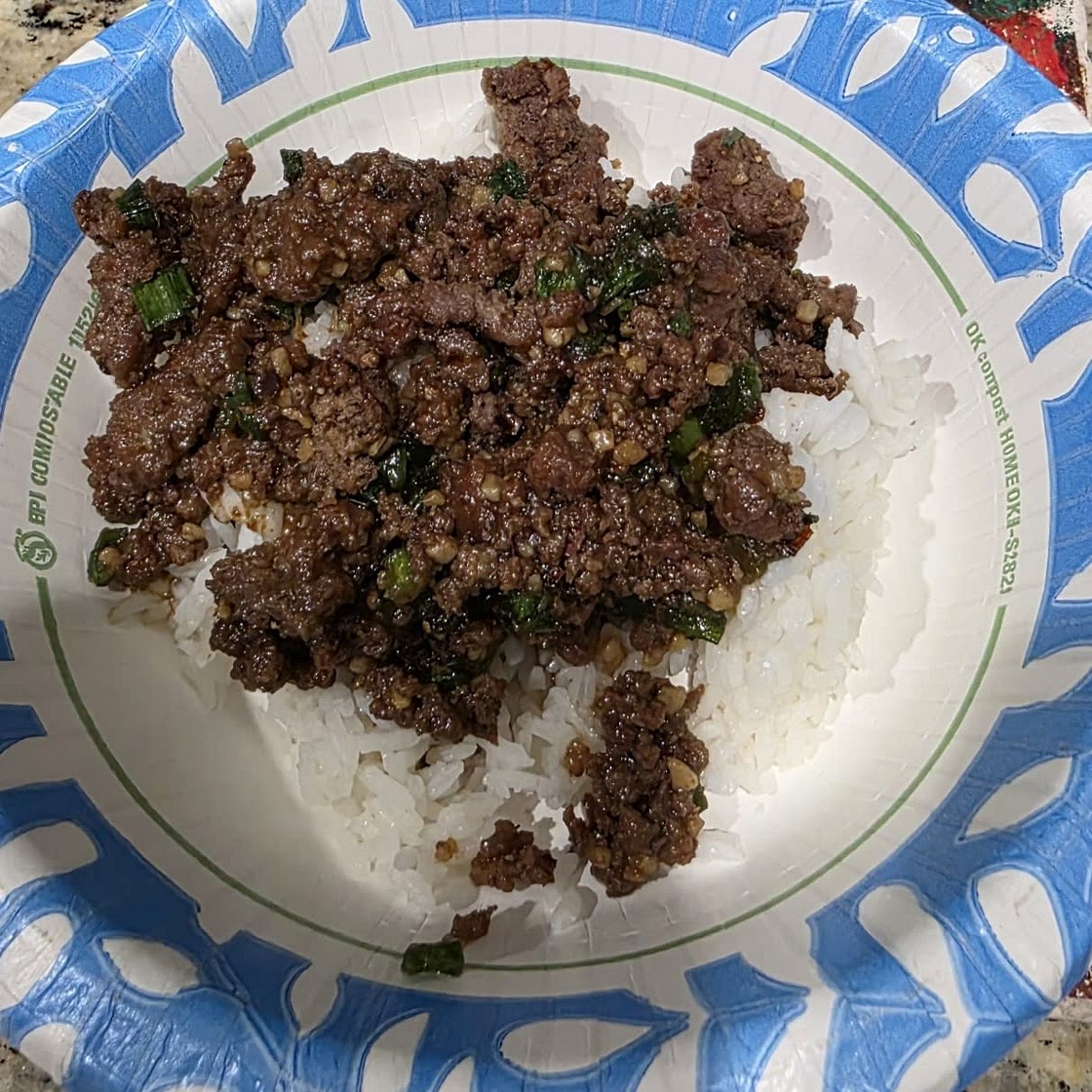 Korean Ground Beef and Rice Bowls