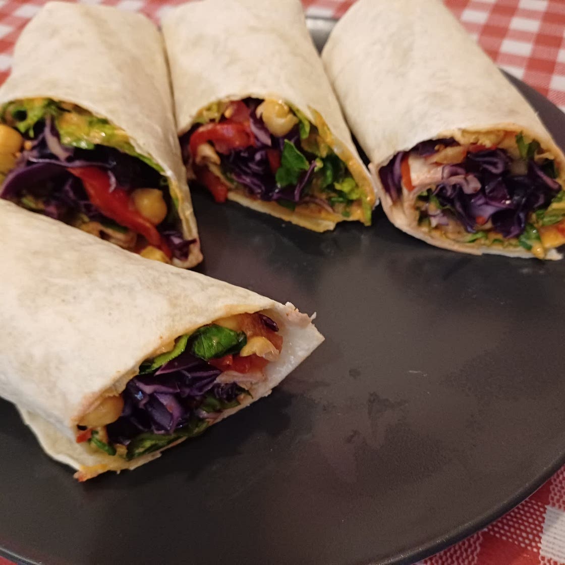 Gemüse-Wraps mit Kochererbsen