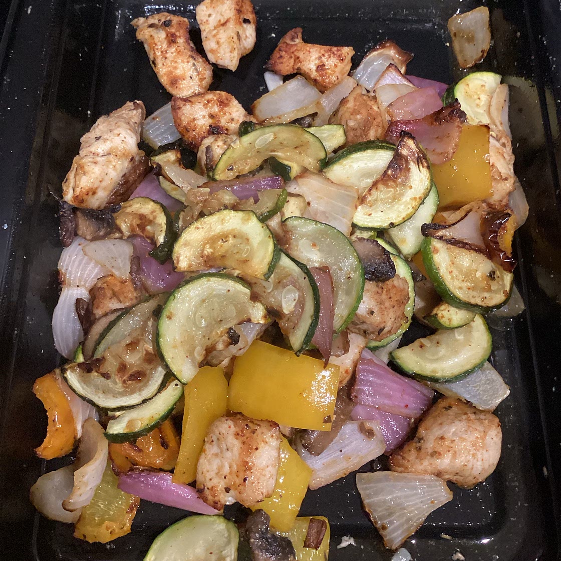 10 Minute Roasted Chicken and Vegetables - Air Fryer Recipe