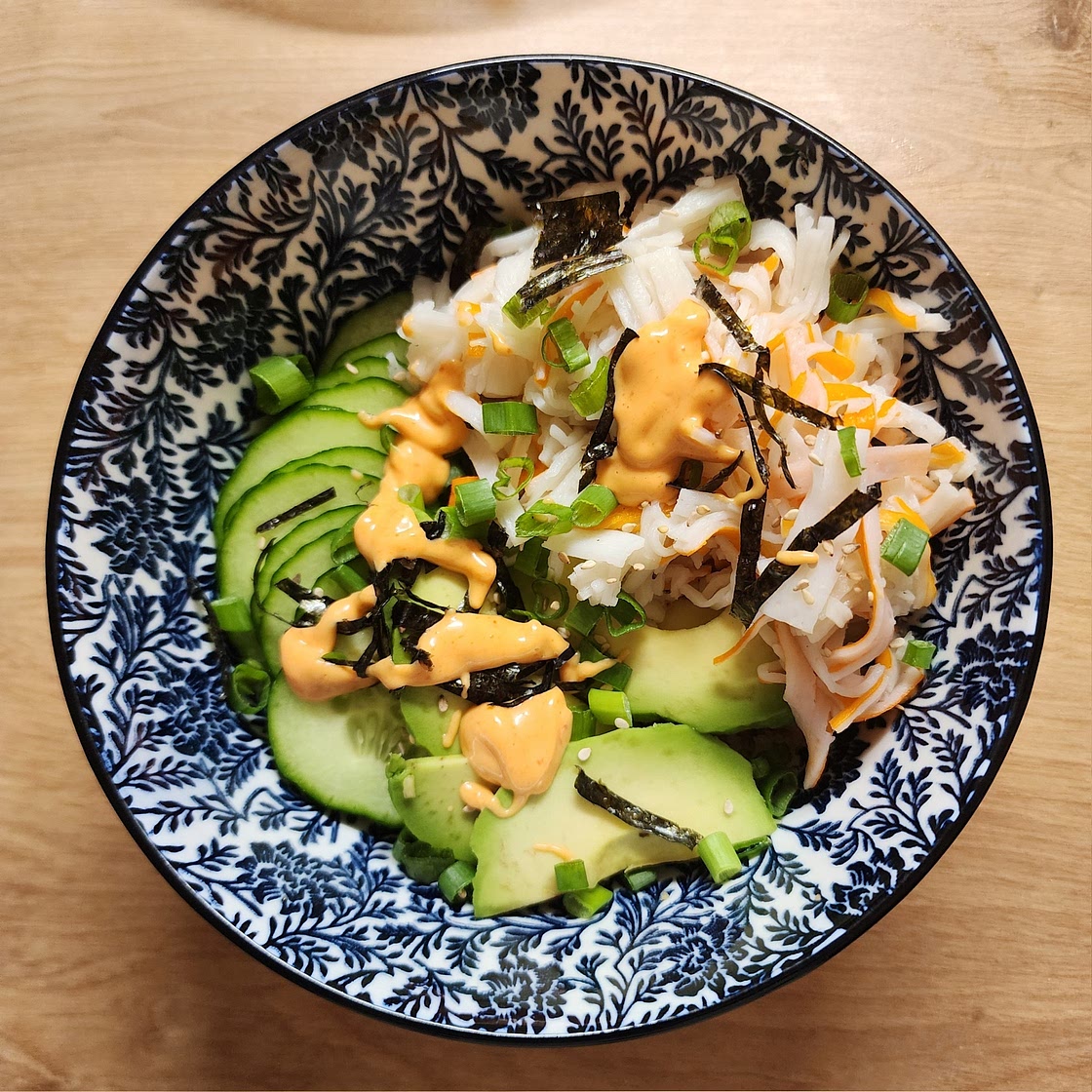 California Sushi Roll Bowls with Cauliflower Rice Meal Prep