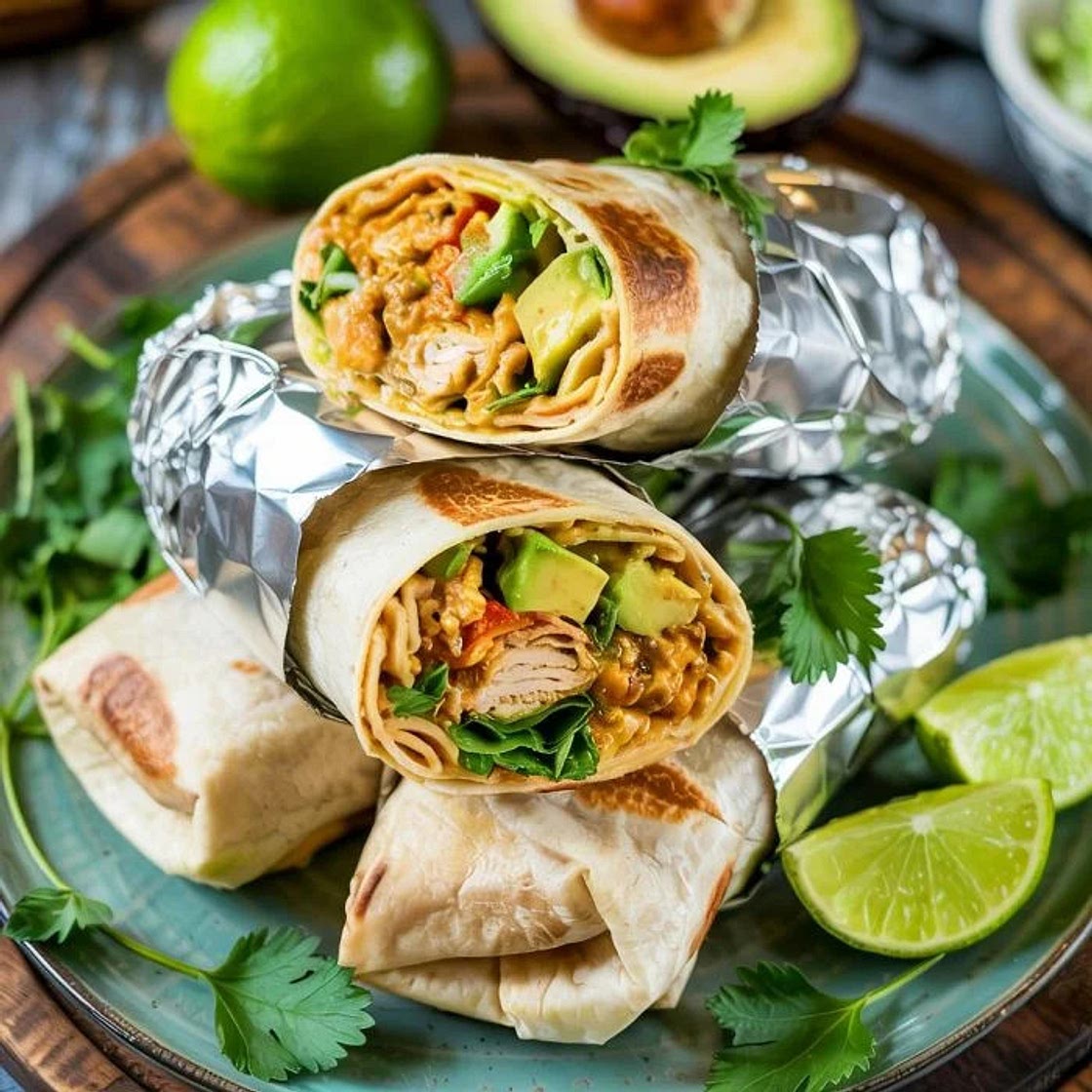 Chicken Avocado Ranch Burritos