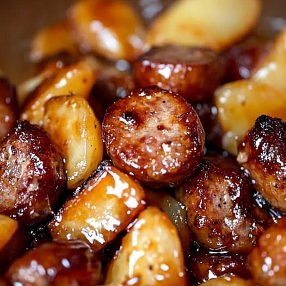 🥔🌭 Sweet and Savory Glazed Sausage and Potatoes