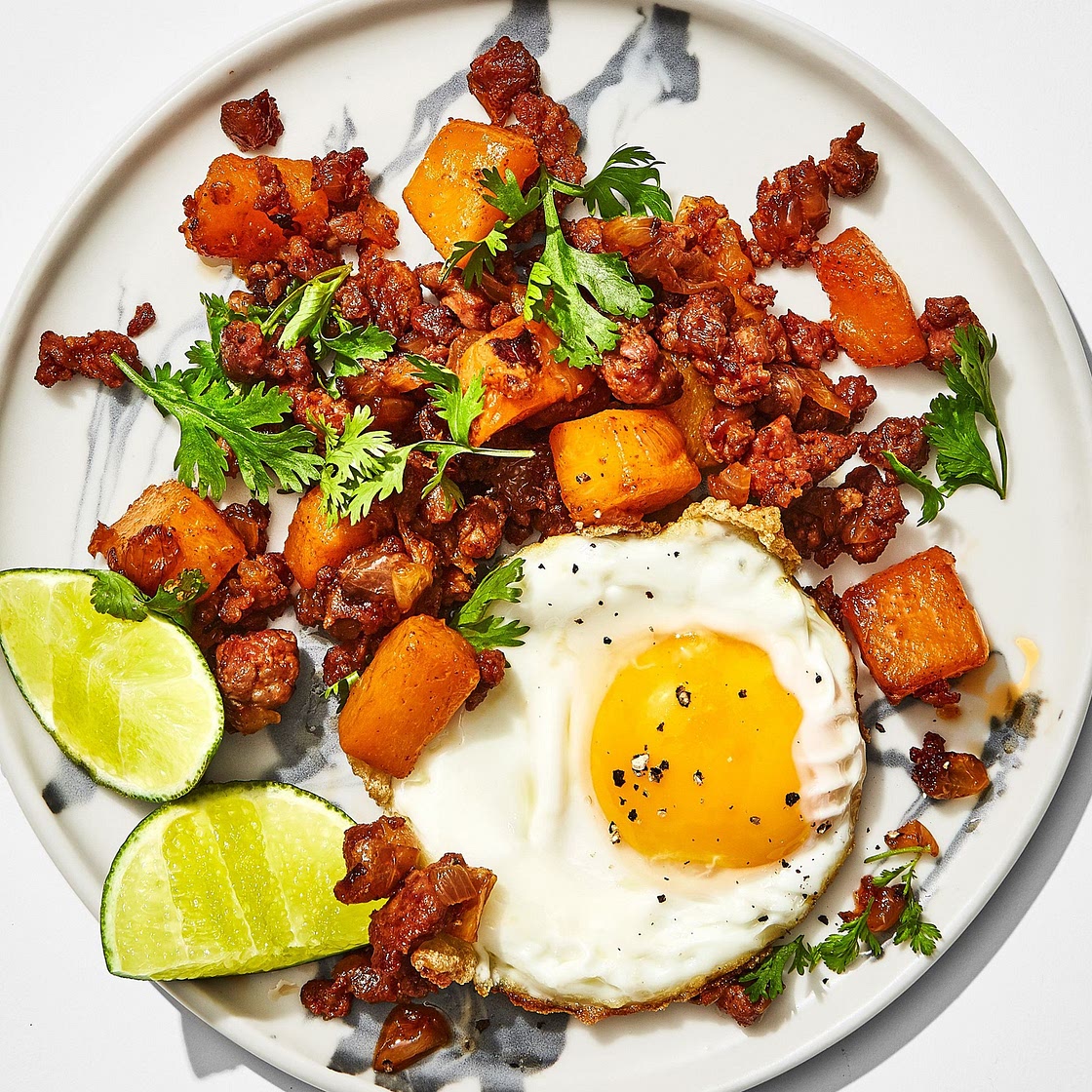 Butternut Squash and Chorizo Hash