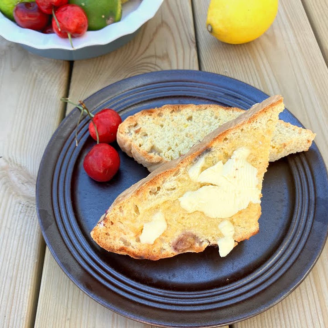 Cherry and Lemon Spelt Soda Bread