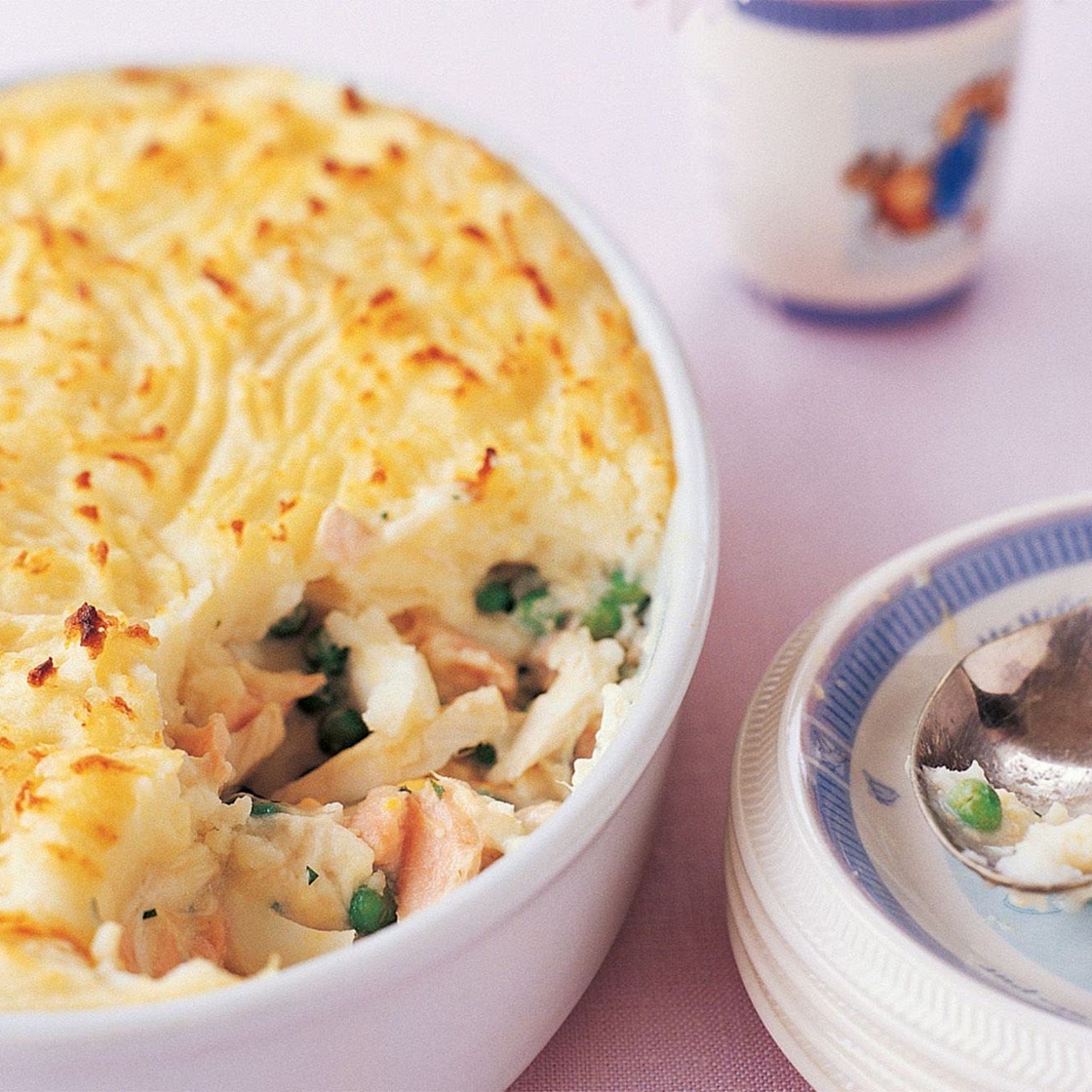 Fish pie with golden mash