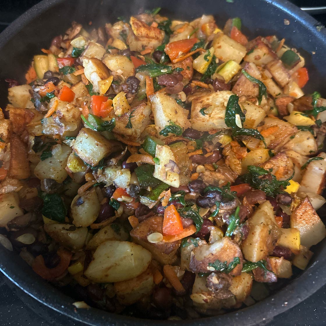 Veggie and Bean Vegan Breakfast Hash