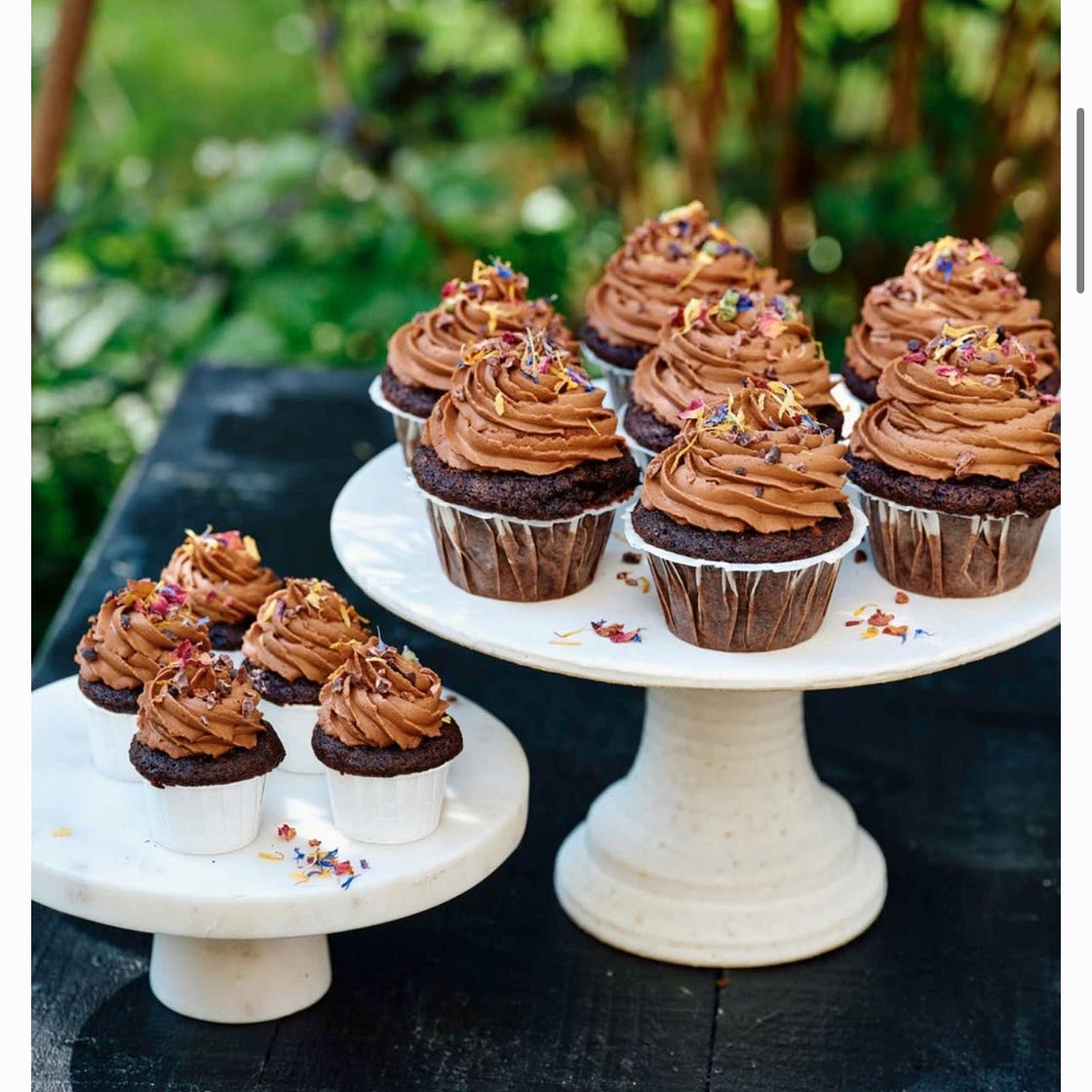 Chocolate Cupcakes with Mint Chocolate Mousse