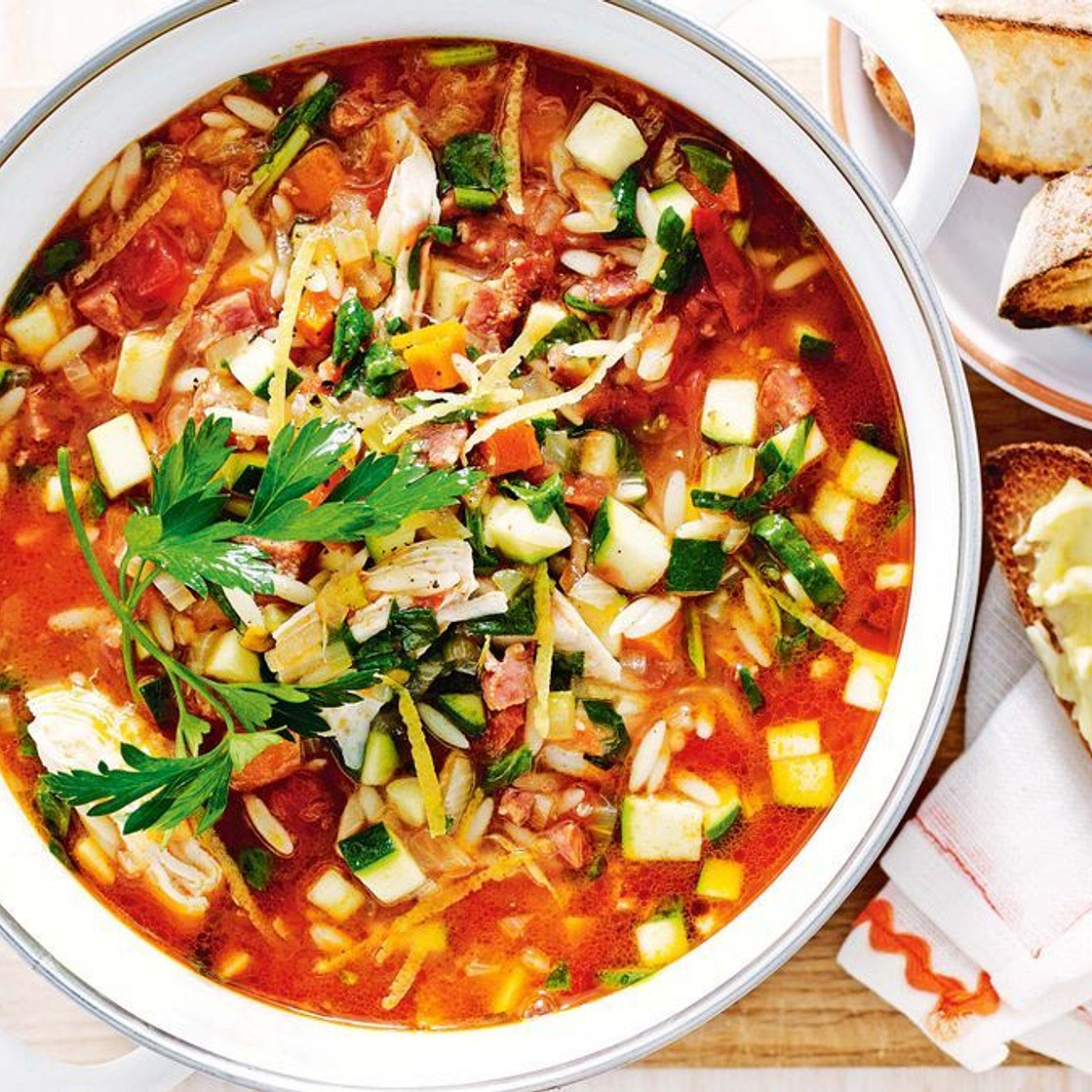 Chicken and chorizo minestrone
