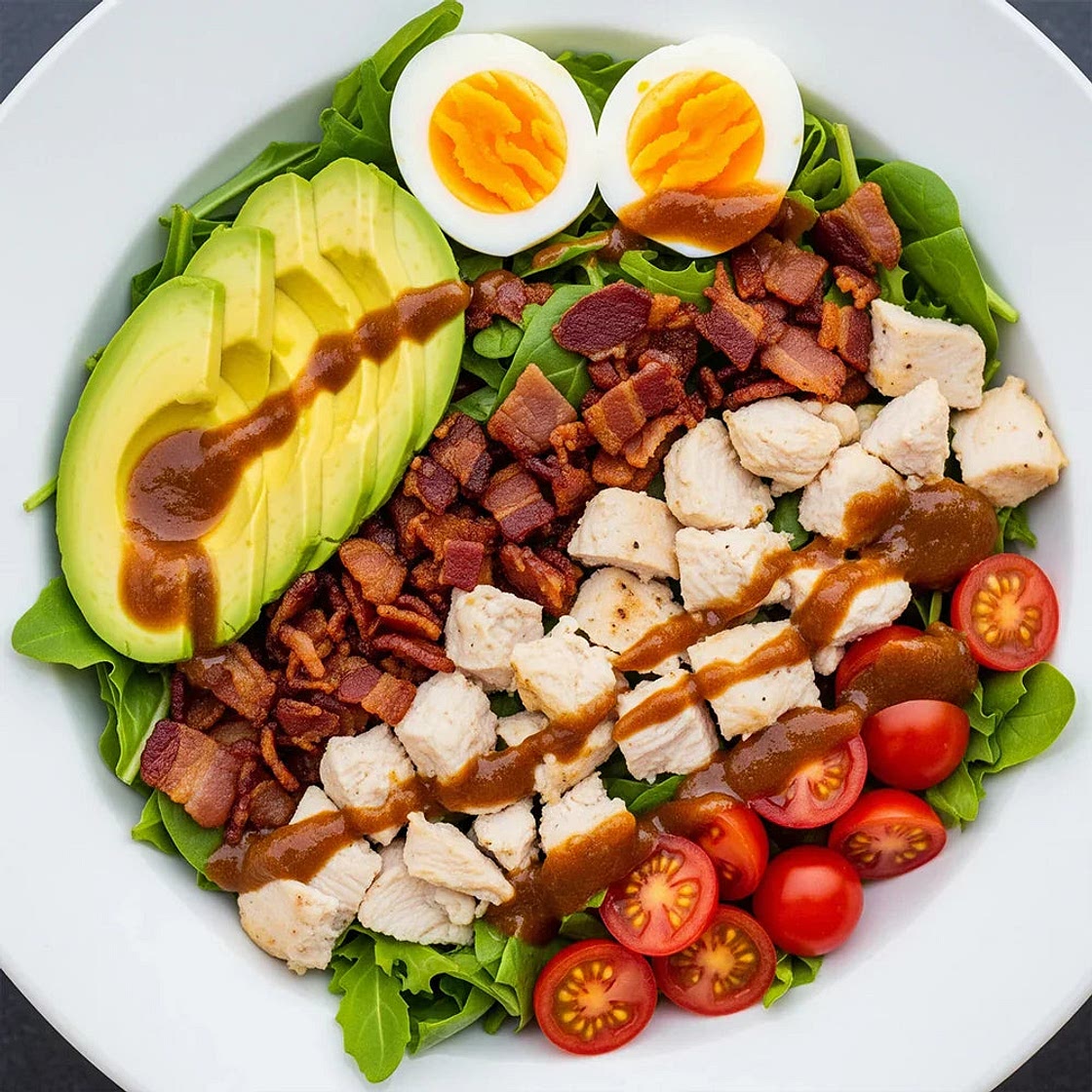 Cobb Salad with Roasted Sweet Onion Dressing – Flavorful Recipe | Sharp Blades