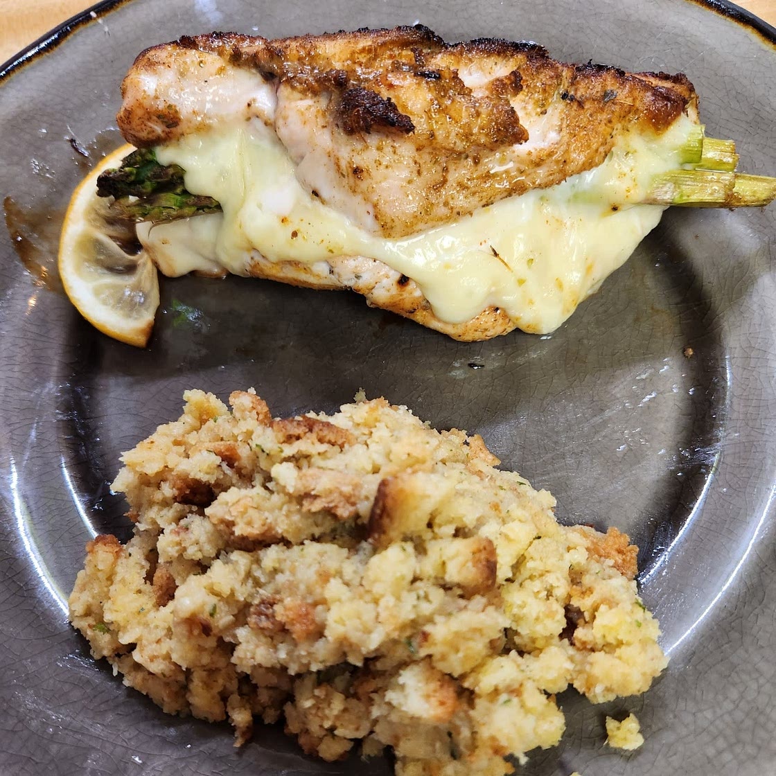 Asparagus & Cheese Stuffed Chicken {Low-carb/ Keto Friendly!}