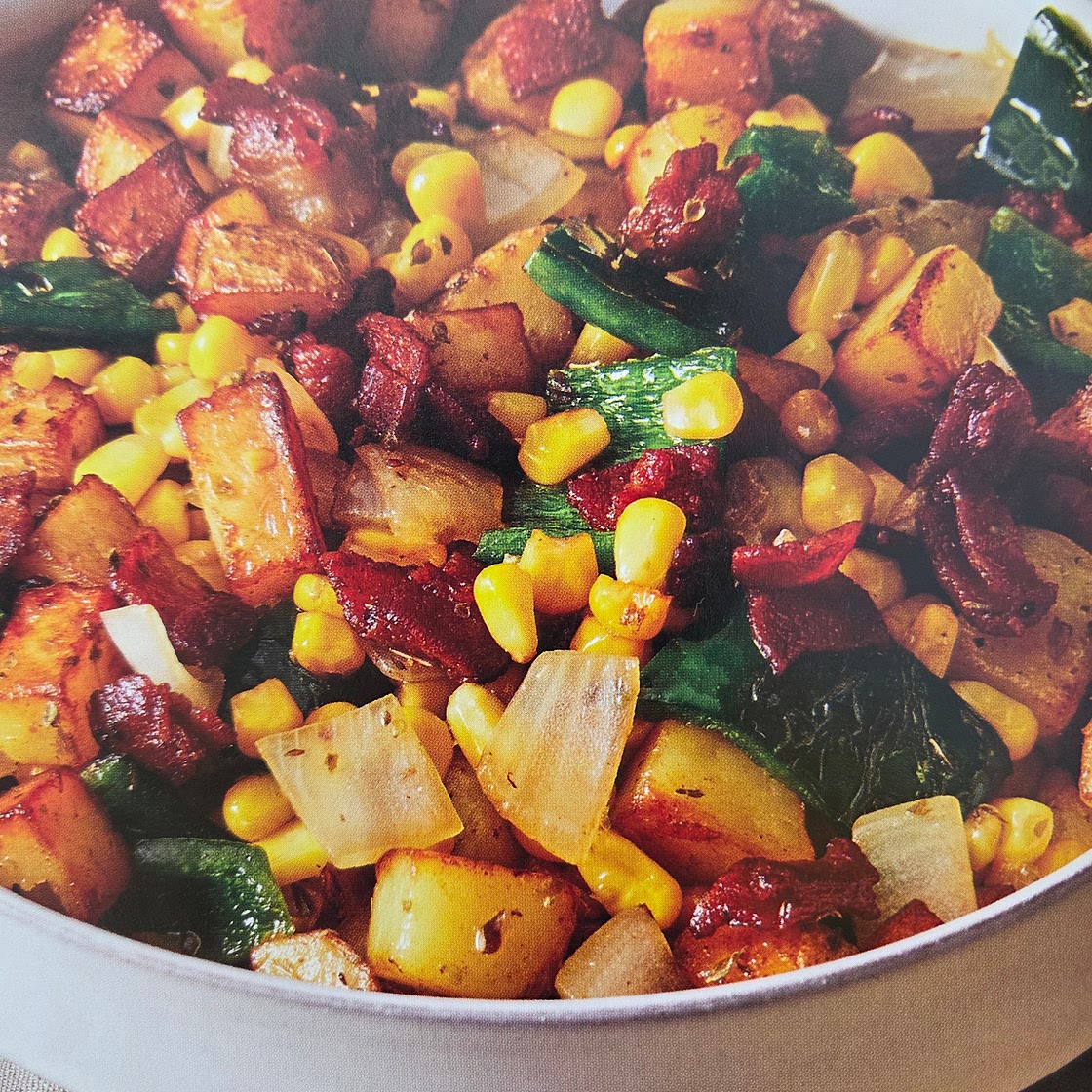 Potato, poblano and Sweet Corn Hash