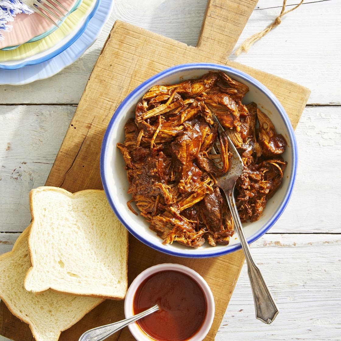 Oven-Roasted Pulled Pork with Sweet-and-Spicy Sauce