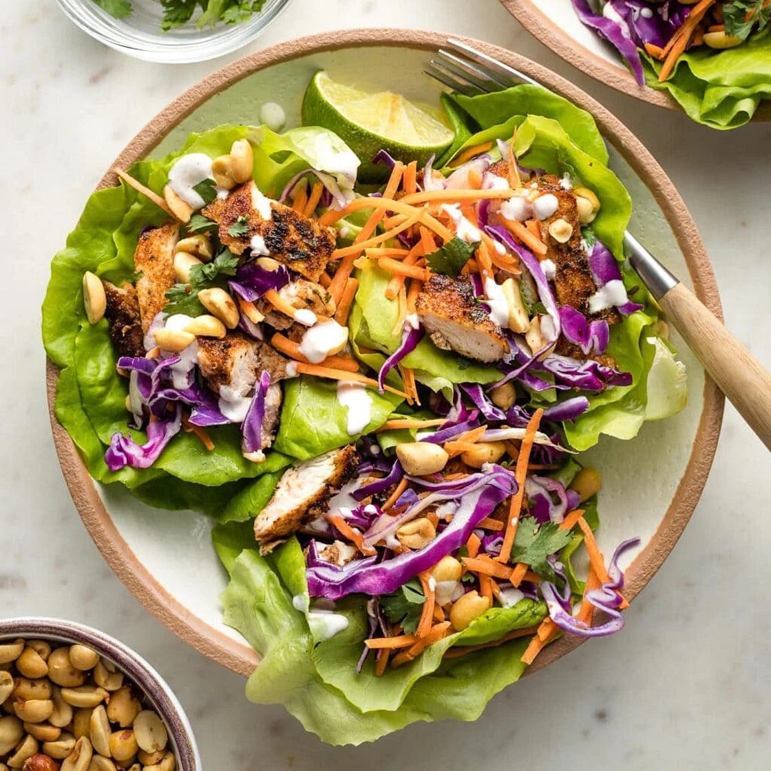 Jamaican Jerk Chicken Lettuce Wraps