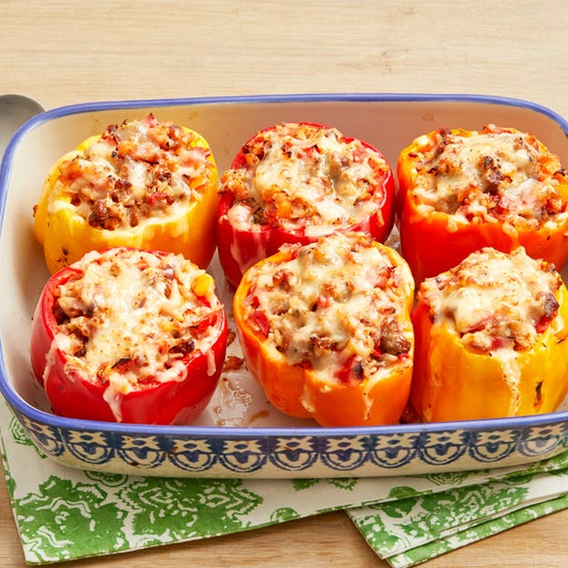 Sausage and Rice Stuffed Peppers