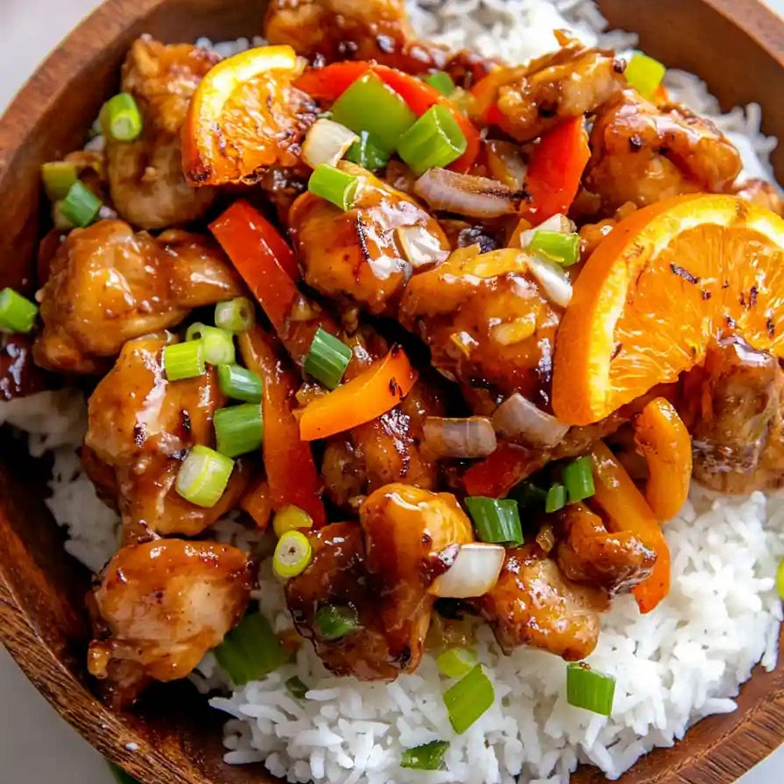 Juicy Blackstone Orange Chicken