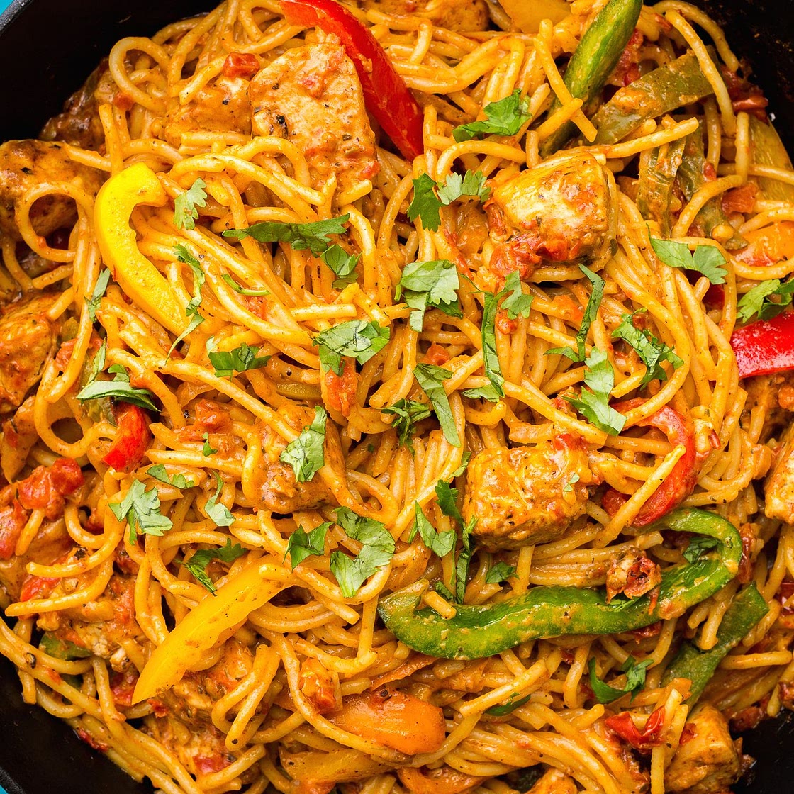 Cheesy Chicken Fajita Pasta
