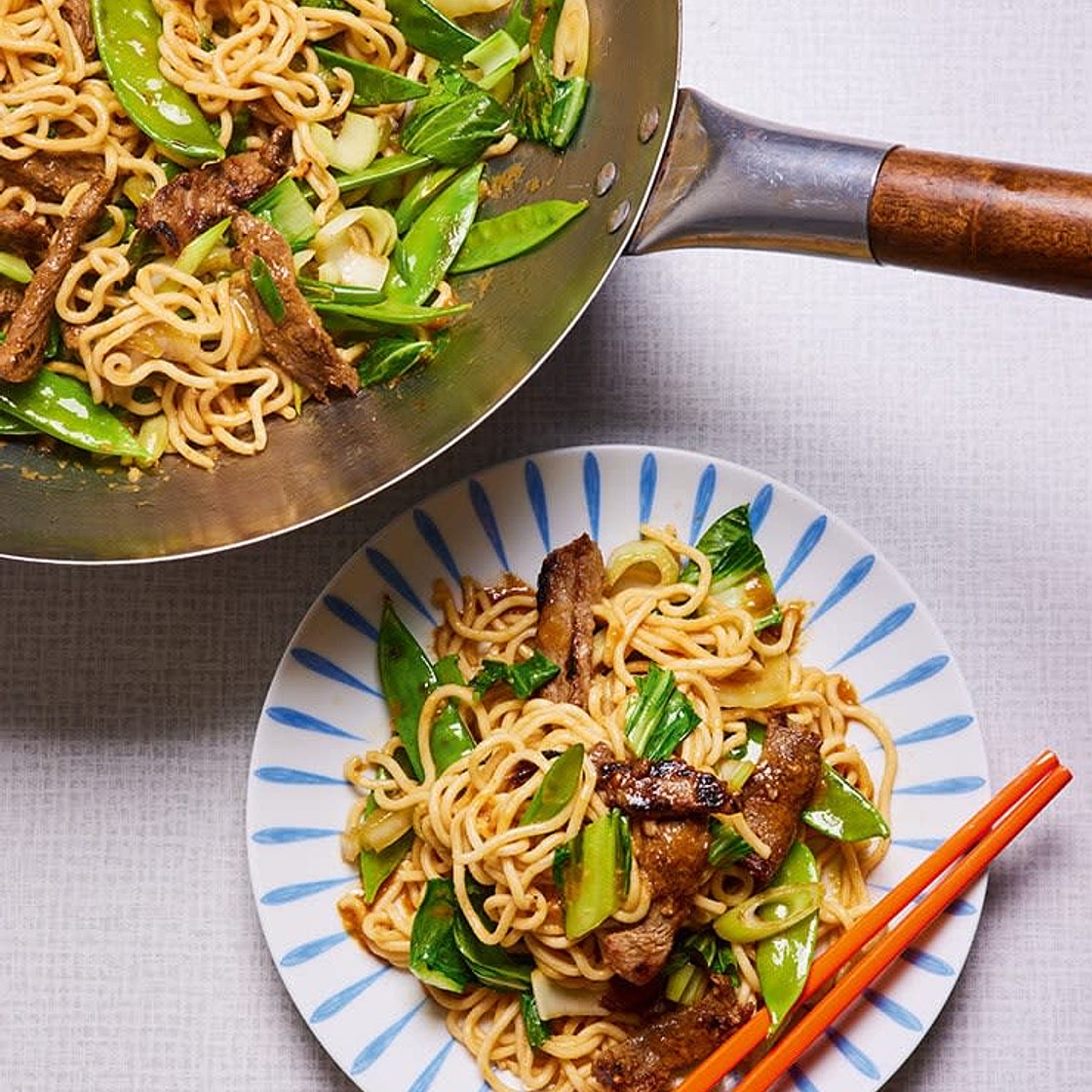 Ginger Miso Beef with Noodles