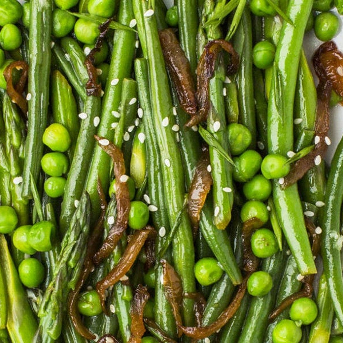 Lemony Asparagus, Beans and Peas