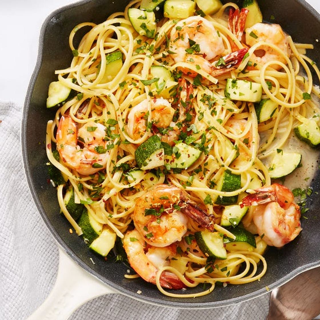Shrimp and Zucchini Scampi