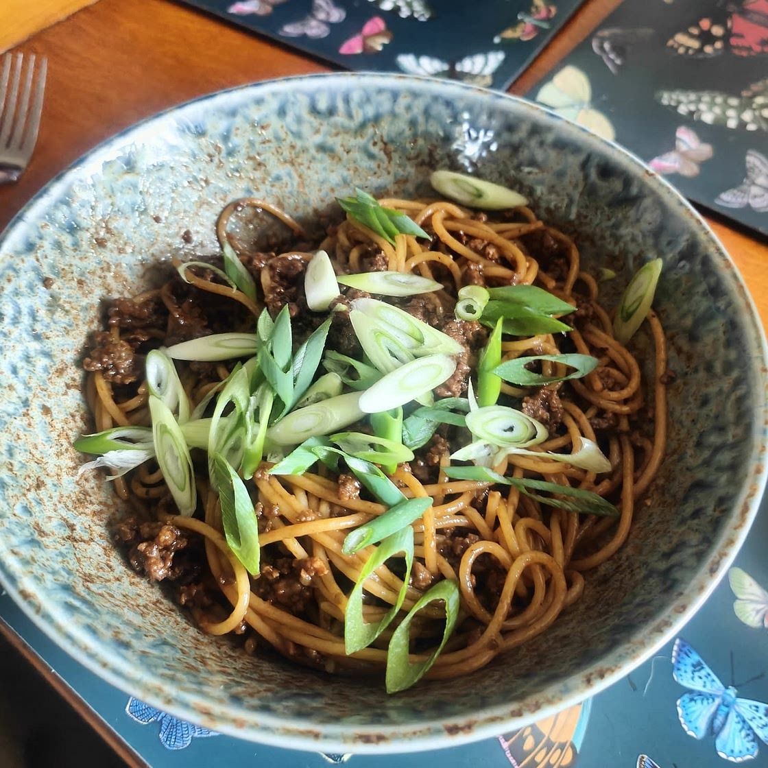 Mongolian Ground Beef Noodles