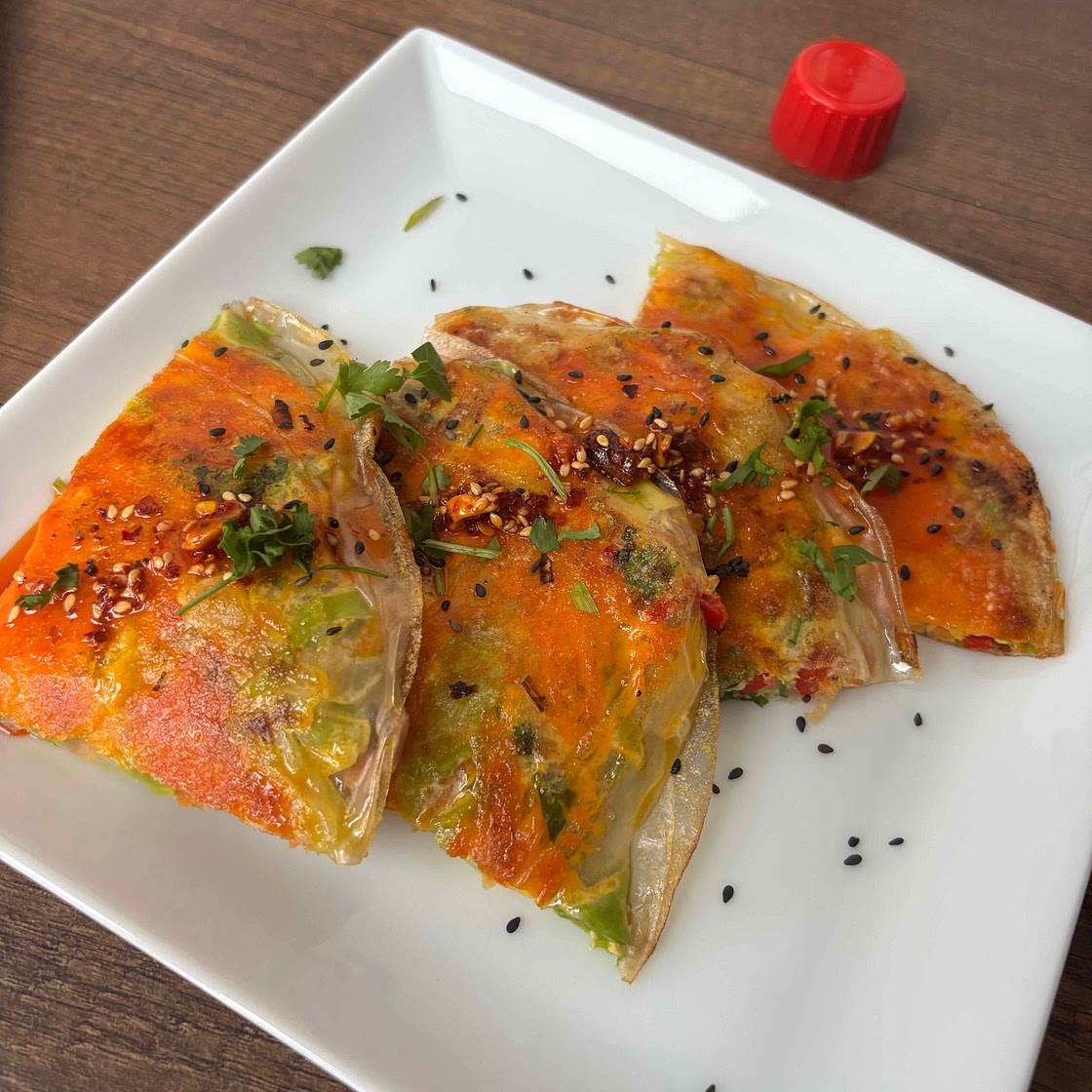 Crispy Vegetable Rice Paper Pancake