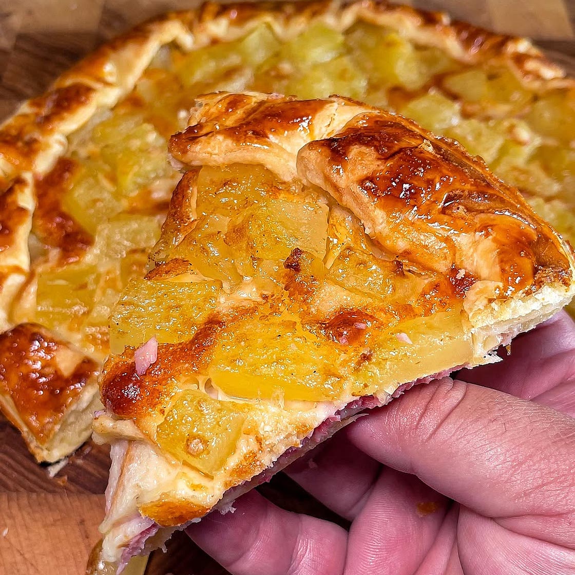 TORTA SALATA PATATE PROSCIUTTO E PROVOLA 😎
