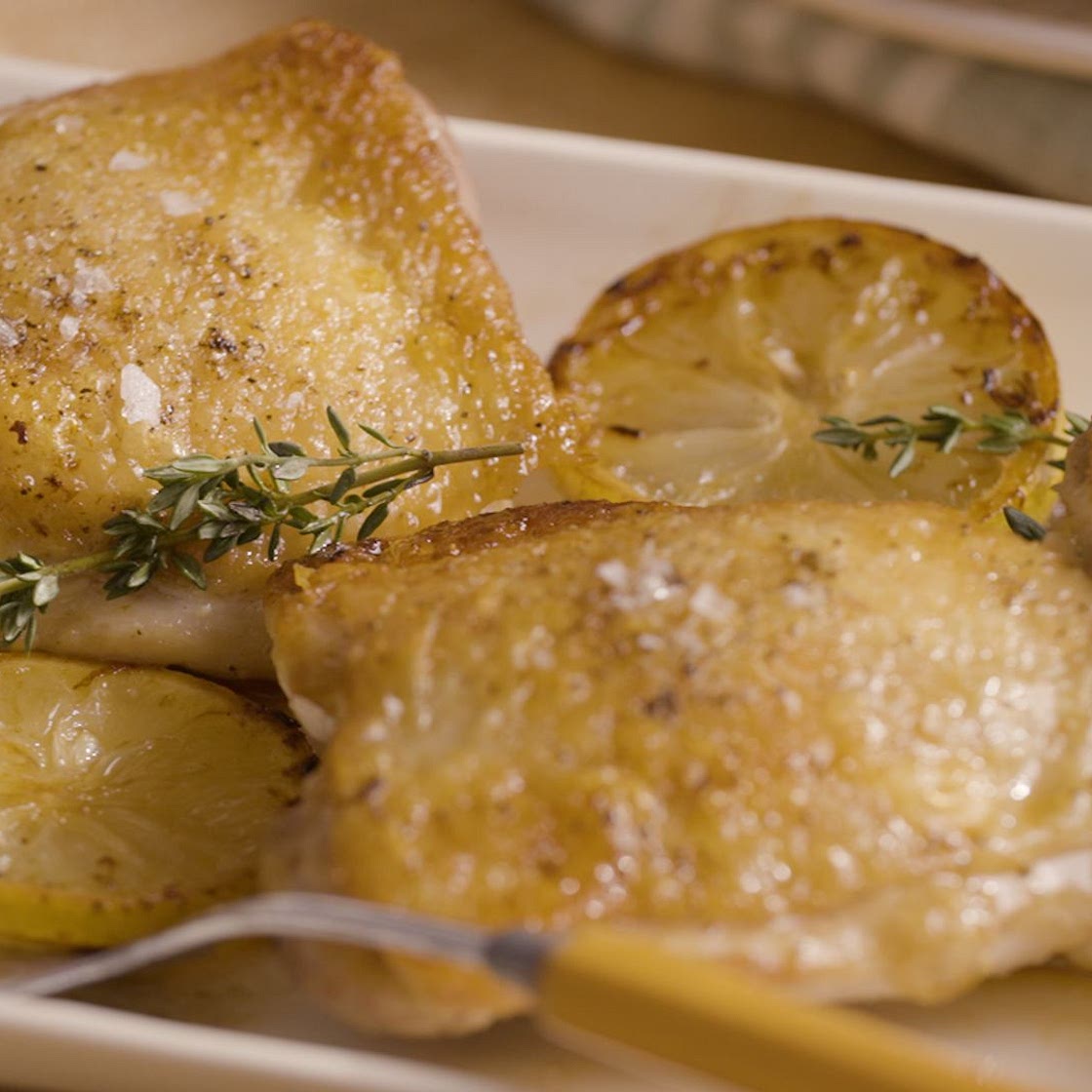 Skillet Chicken with Brussels Sprouts and Apples