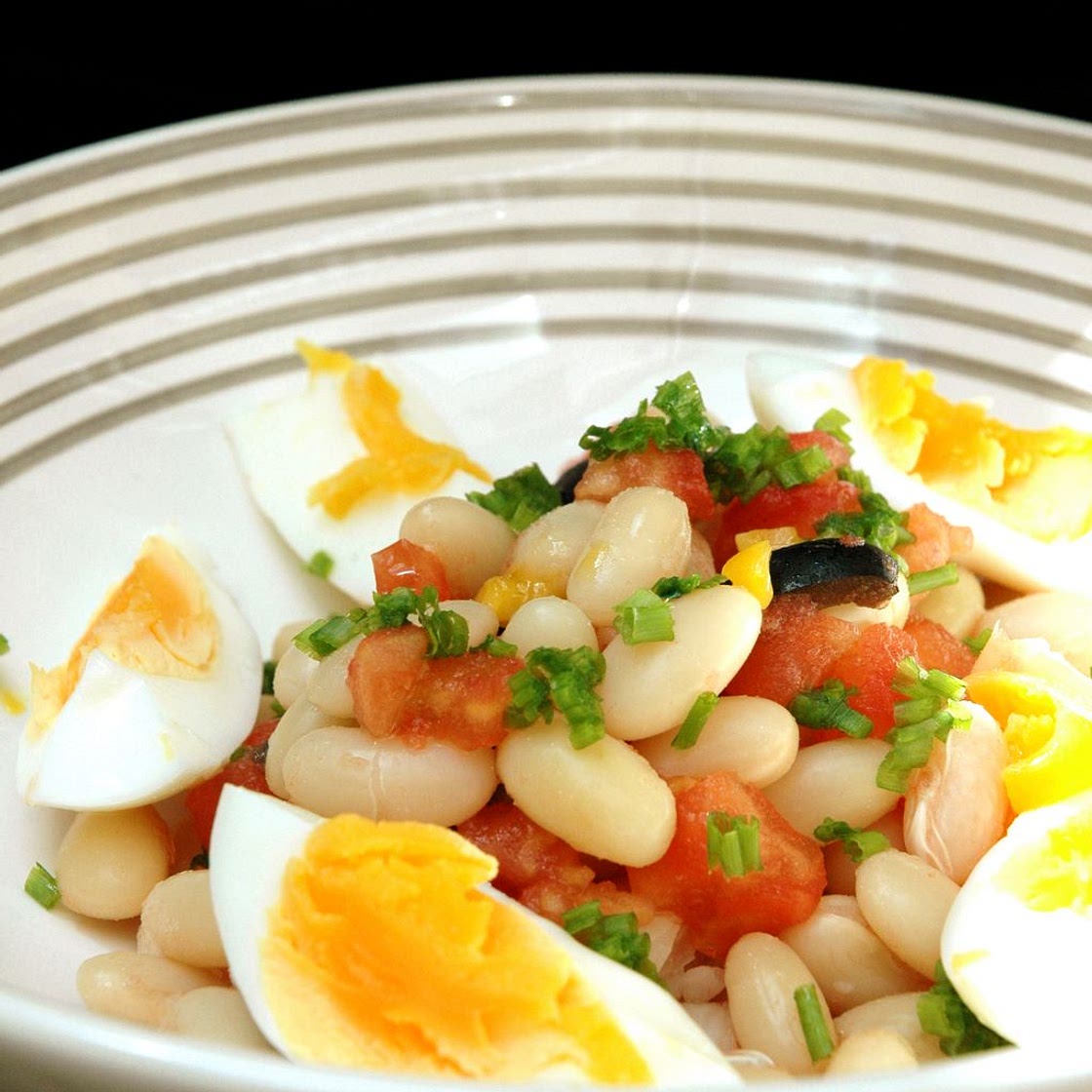 Salade composé aux haricots blancs