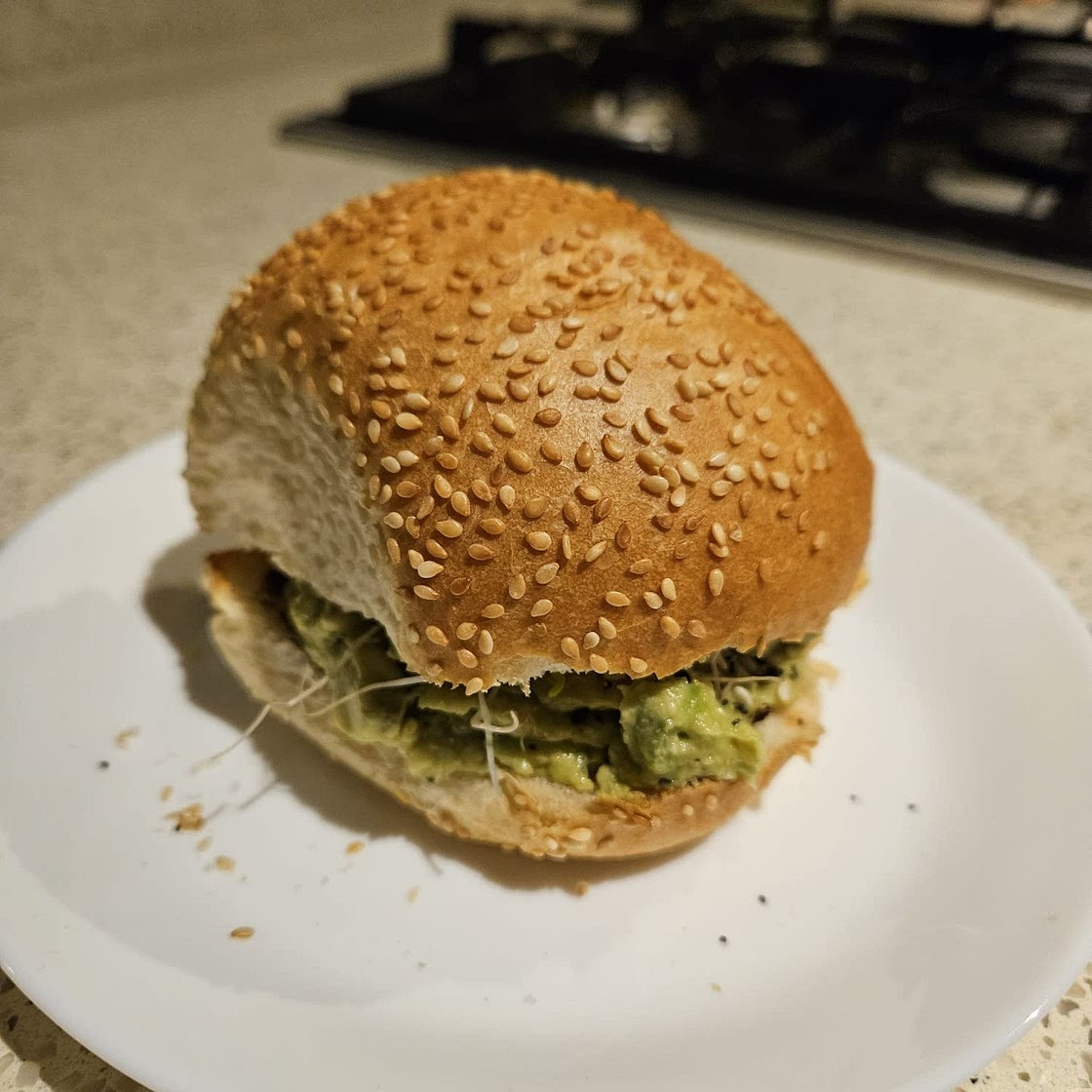 Smashed Avo and Vegemite Sandwich