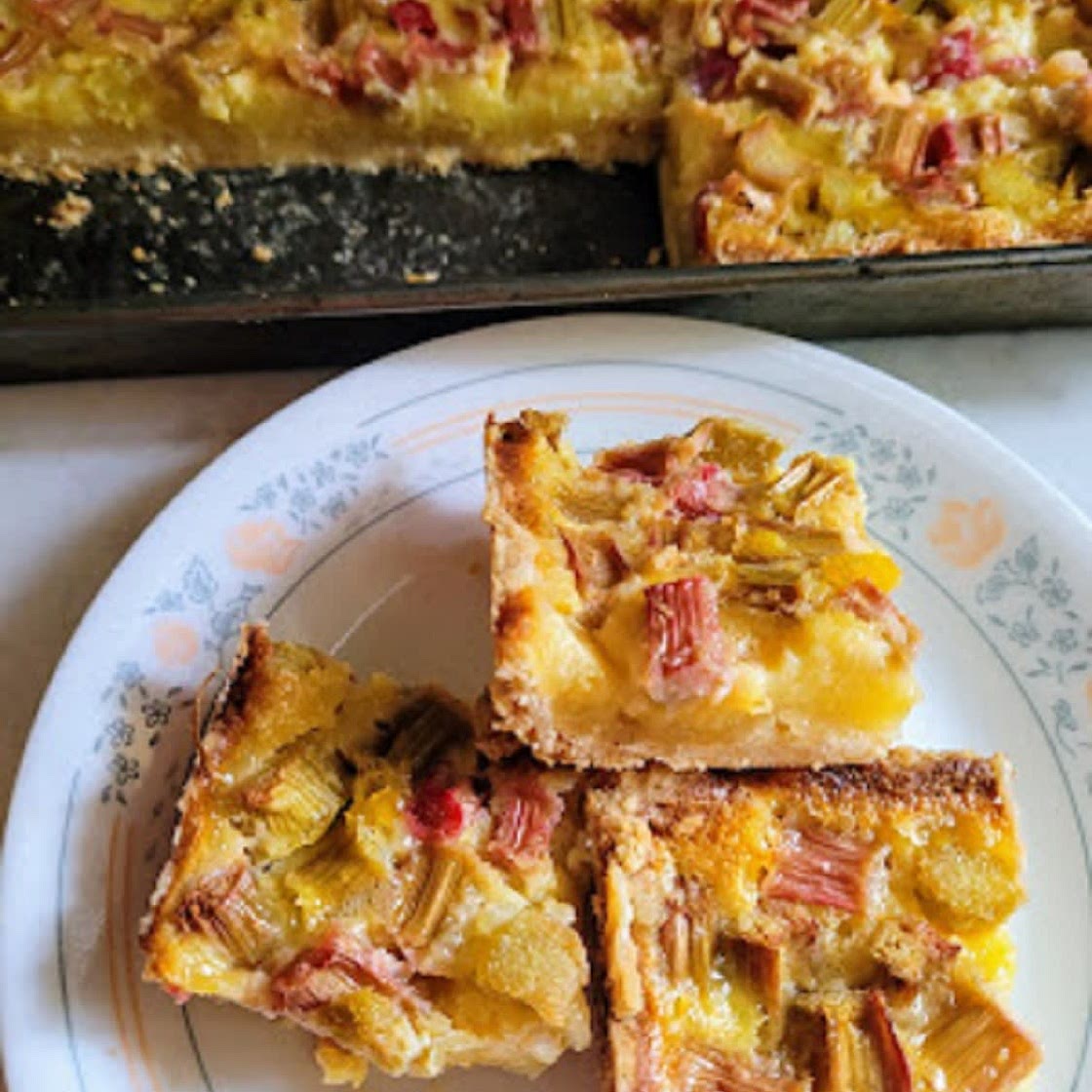 Rhubarb Custard Kuchen