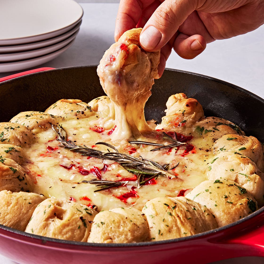 Cranberry Brie Biscuit Dip